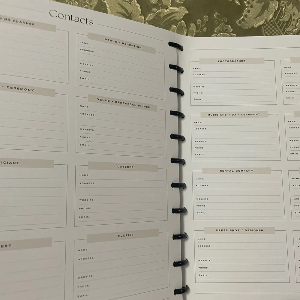 Bridal 12 month Big wedding planner and organizer